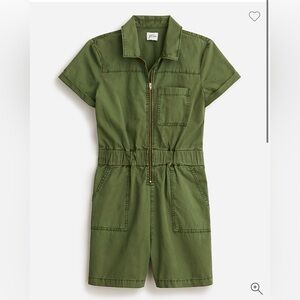 J. Crew Zip-front chino romper, Size 12